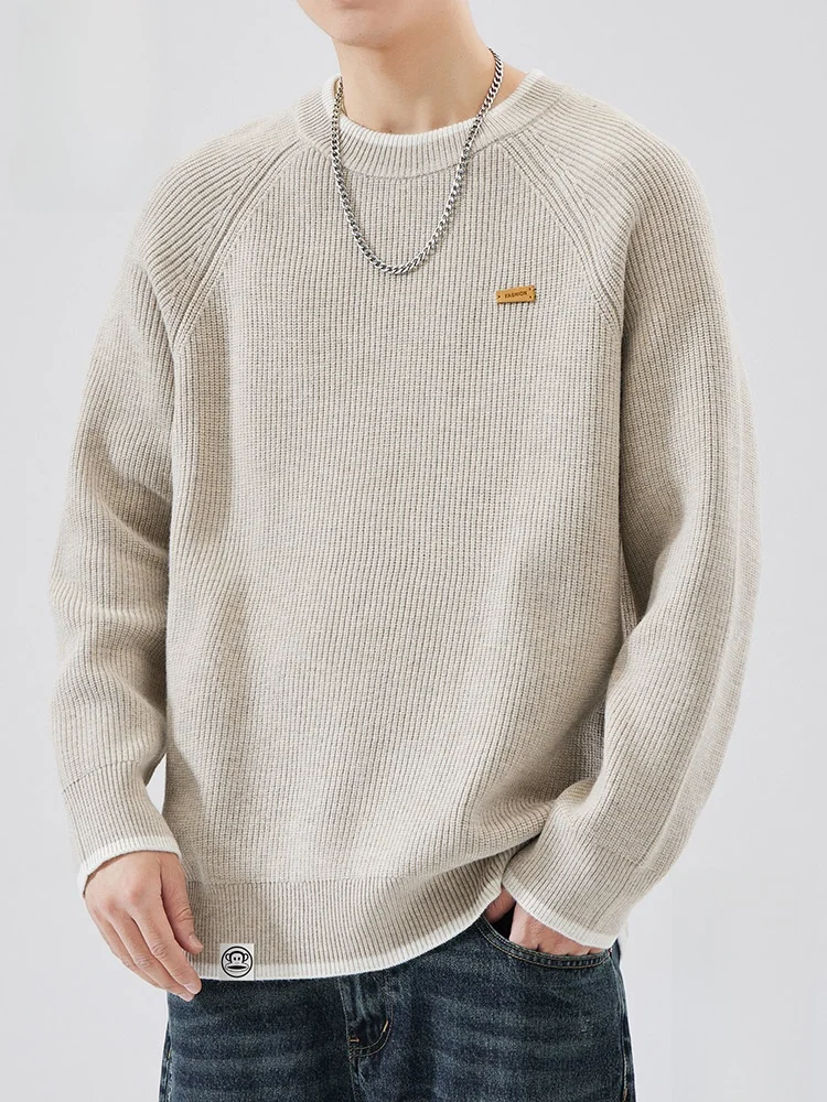 

PaulFrank M round Ne Knitted Sweater Loose Casual Sle Comfortable Soft Fabric Long Sve Spring Autumn Faionable Mo...