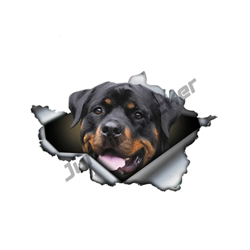 

Funny Rottweiler 3D Car Sticker Torn Metal Decal Phone Bumper Truck Stickers Pet Dog Decals 3D Rott Car Styling Decor KK13x8cm