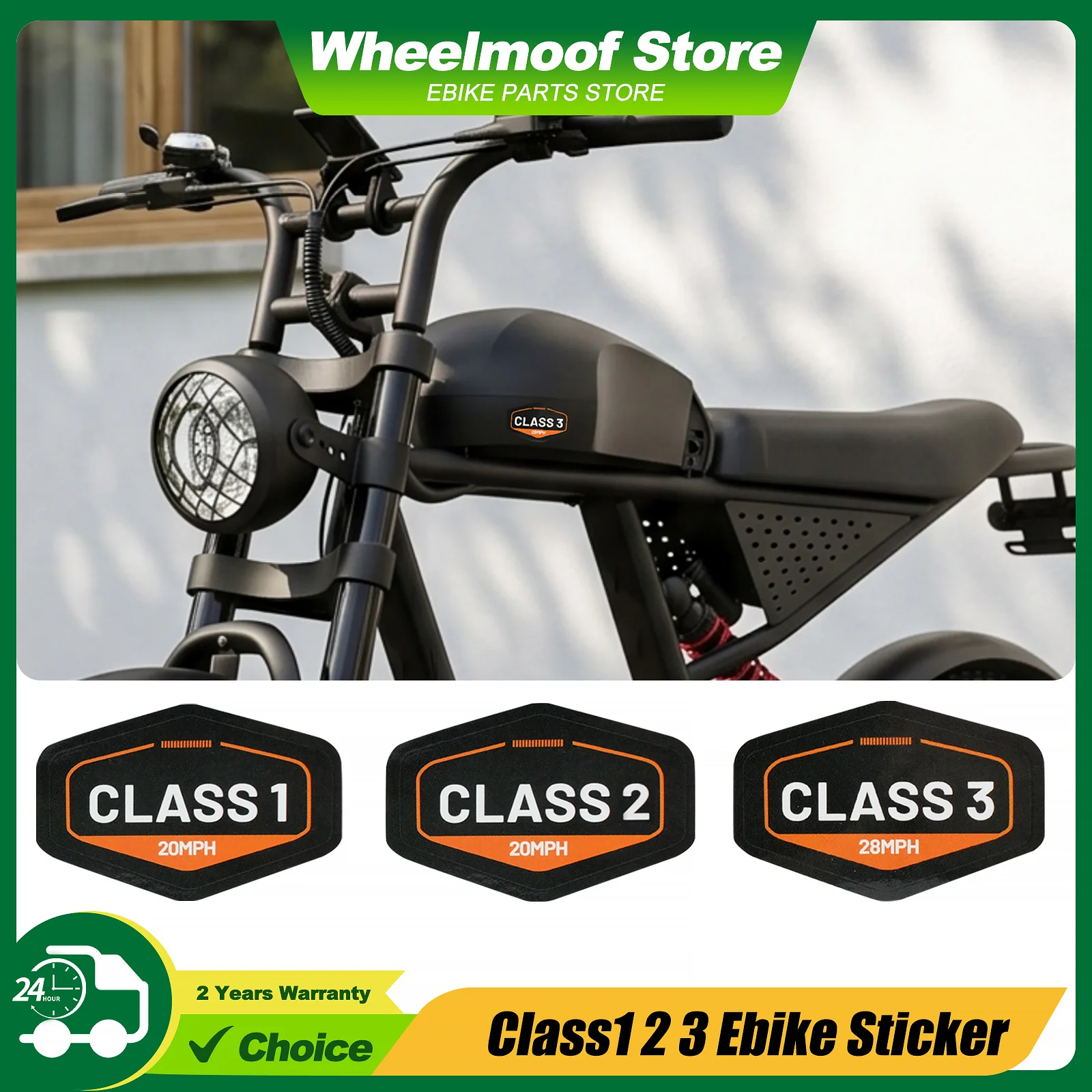 Waterproof E-Bike Decal Sticker Class 1 2 3 for Bafang Tongsheng Conversion Kit Ebike Motor Kit Accessories Label