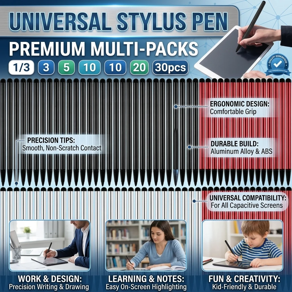 High-end Universal Stylus Pen for Android Tablets Mobile Phone Touch Pen 2 in 1 Capacitive Pen Screen Stylus Pencil For Iphone