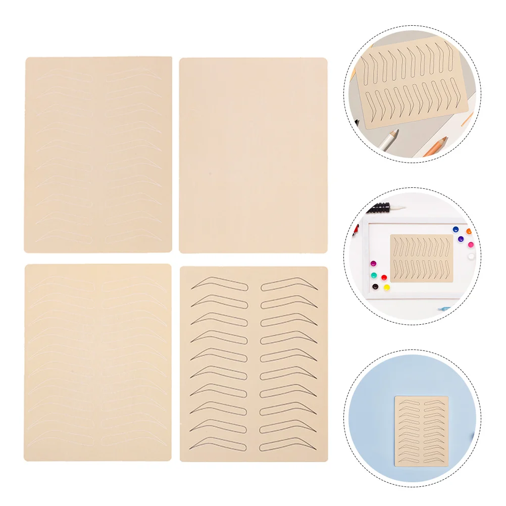 

8Pcs Tattoo Practice Fake Skin Synthetic Realistic Material for Eyebrow Tattooing Training Tattoo Supplies Practice Pads