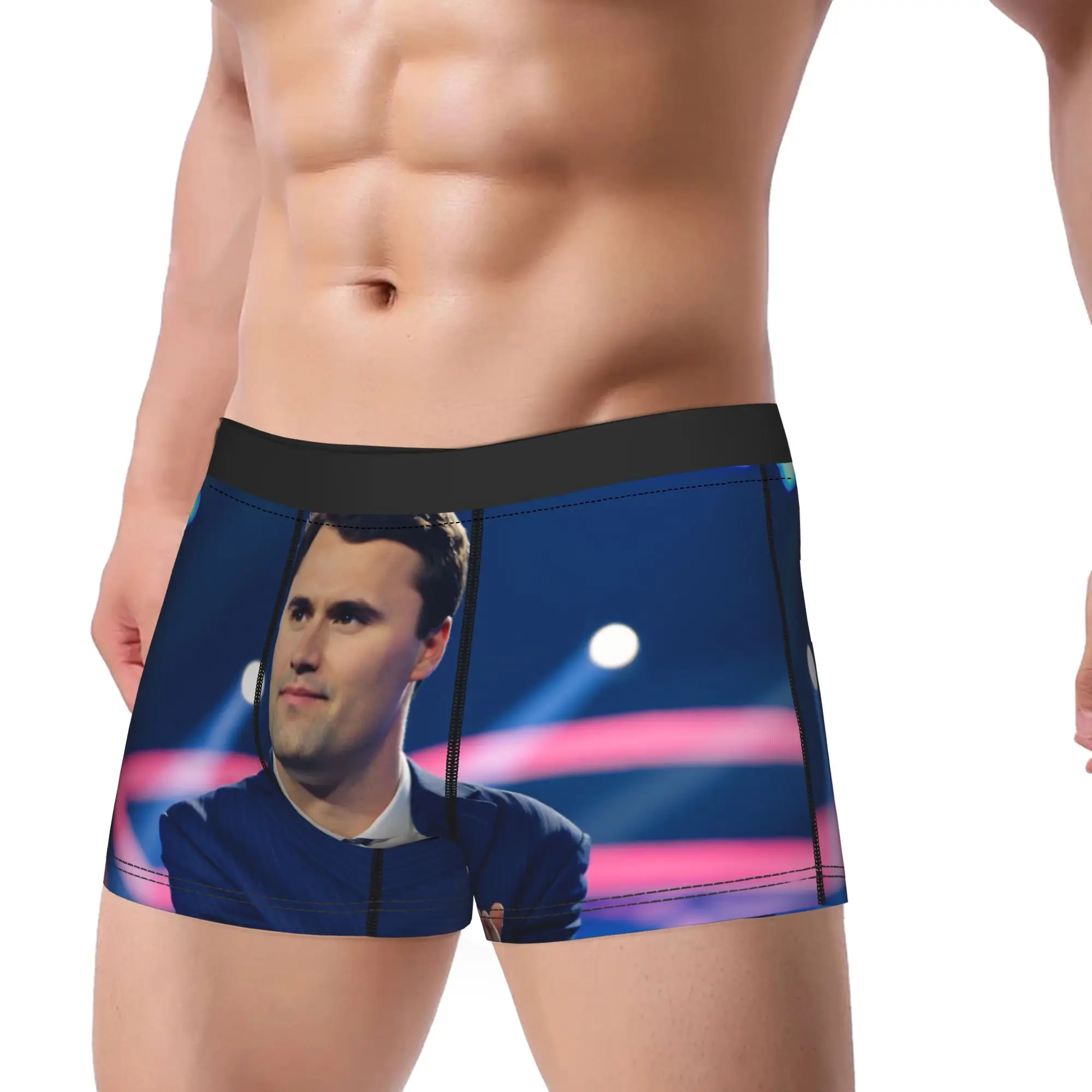 

Трусы-боксеры для мужчин с принтом в память о Чарли Кирке, удобные, высокого качества, больших размеров