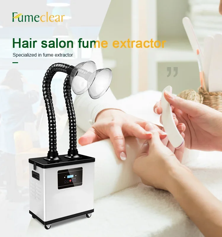 Low Noise Strong Power Beauty Salon Nail Dust Vacuum Collector 200W Table Nail Dust Extractor