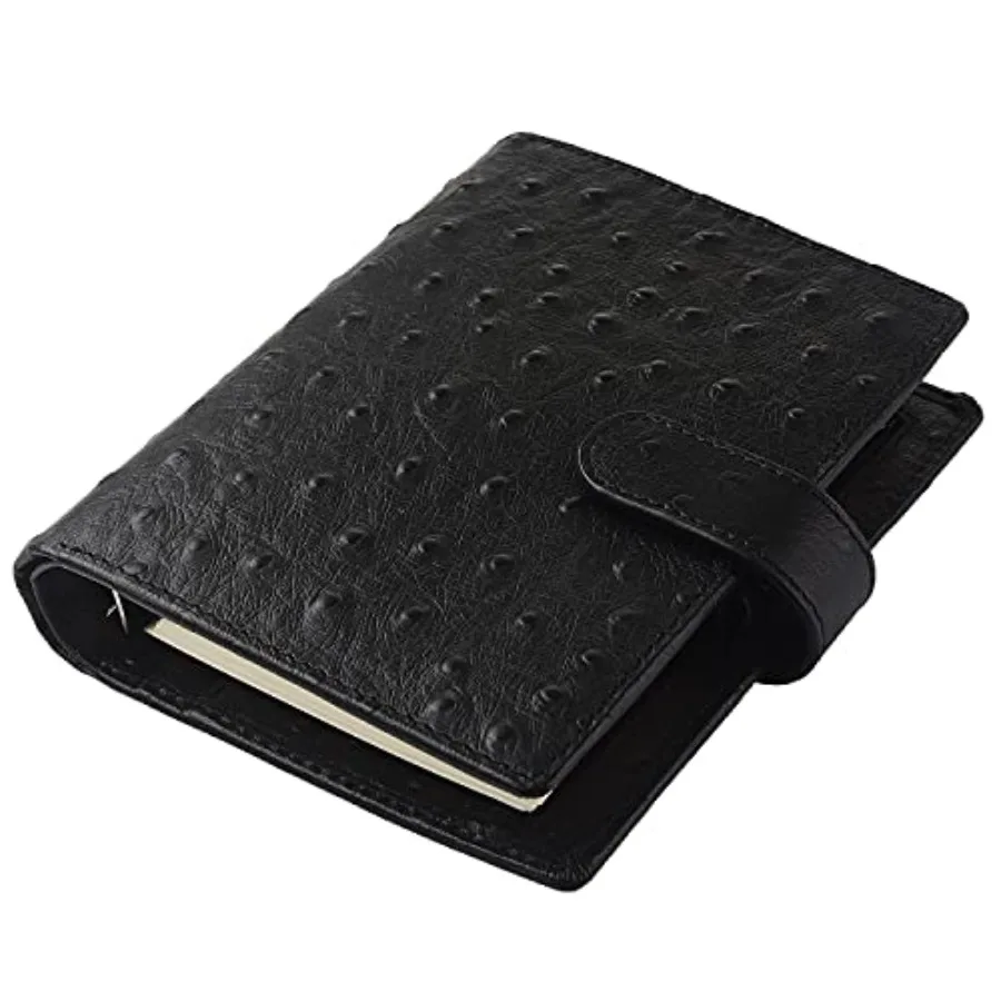 

Budget Binder, Leather Rings Planner, 6-Ring Pocket Organizer Notebook Cover