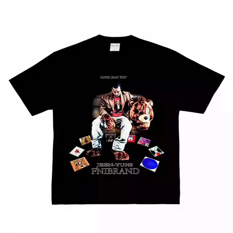 

Kanye West American Street VTG Hip Hop Album Short Sleeve TT T-shirt Hipster High Quality T-shirt