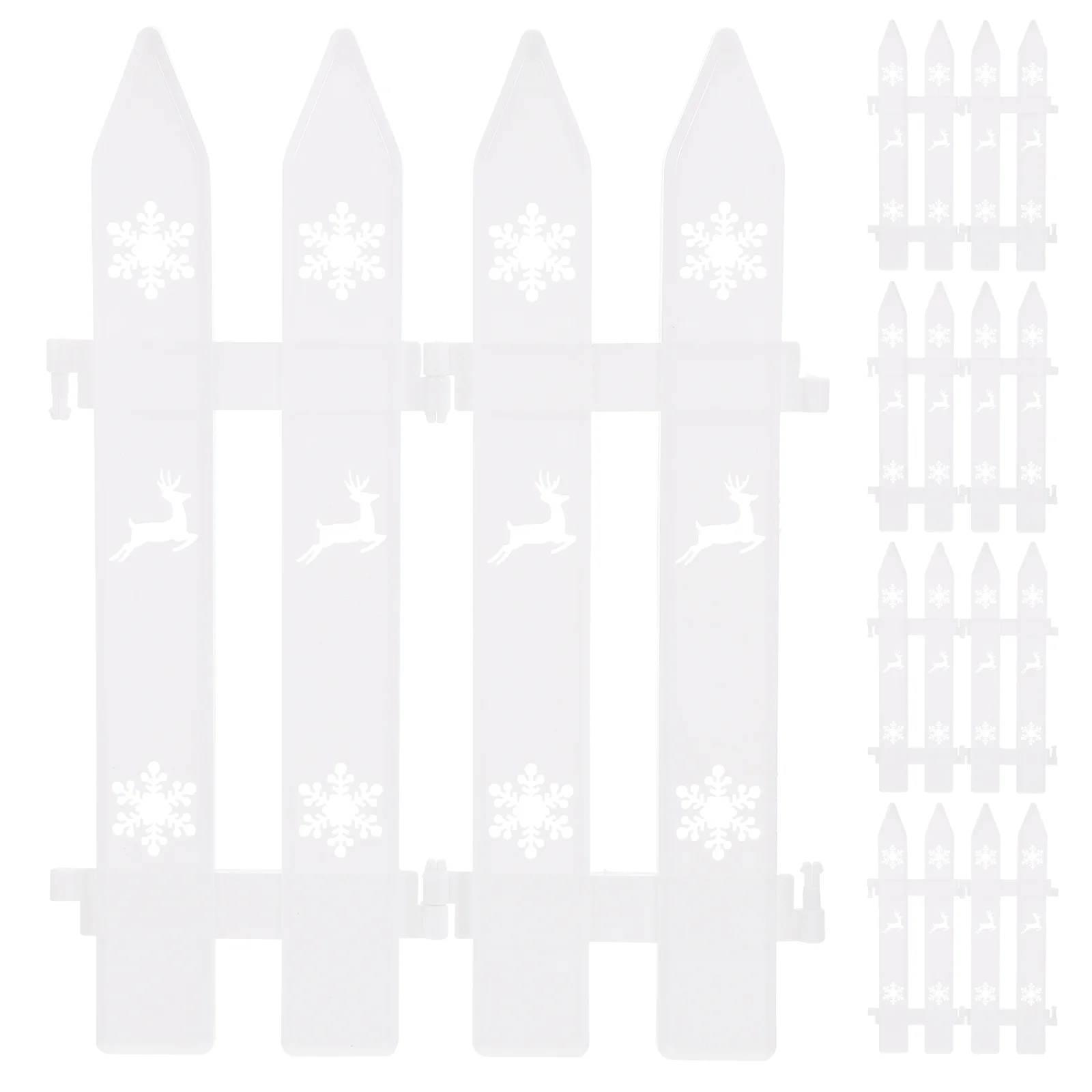 

10 Pcs Christmas Tree White Fence Decorative Fences Indoor Decorations Plastic Garden The for