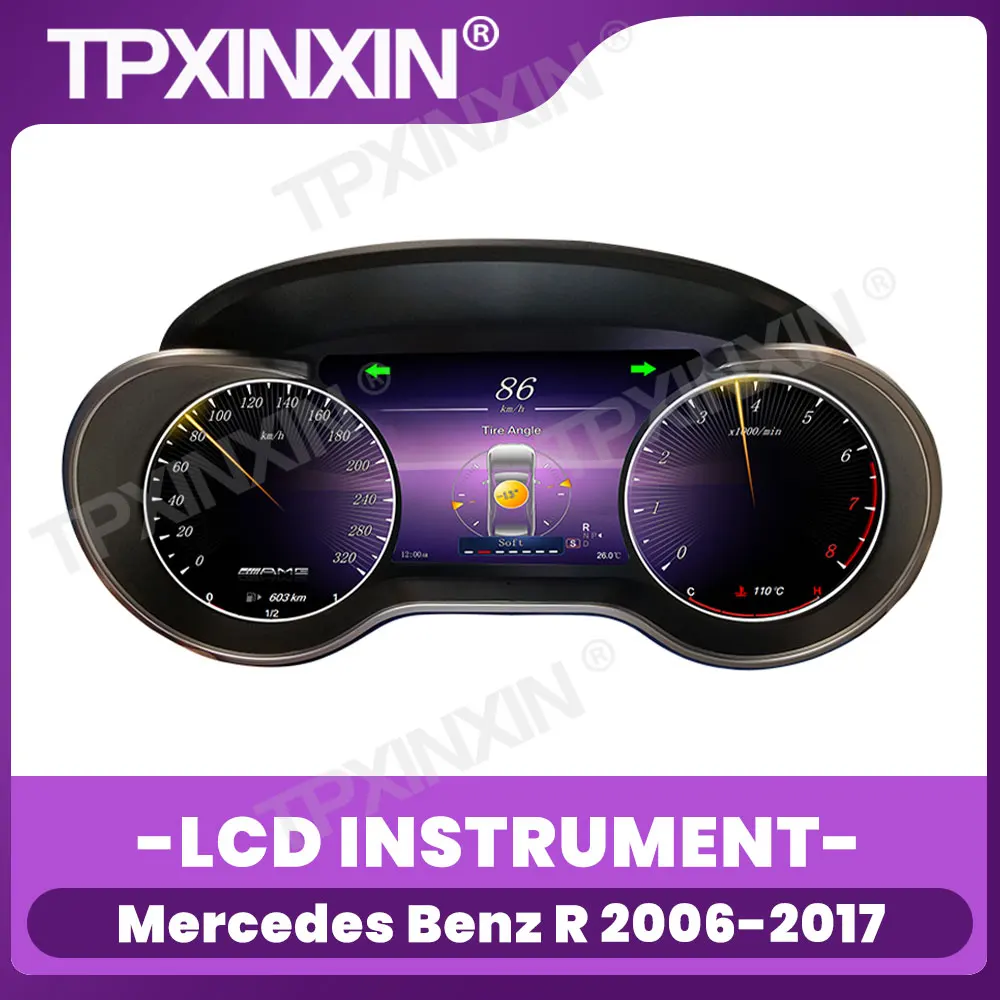 

12.3 Inch For Mercedes Benz R Class 2006-2017 LCD Digital Instrument Cluster Smart Odometer Speedometer Linux HD Screen Cockpit