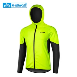 INBIKE Men's Cycling Jacket Warm Fleece Bicycle Riding Windbreaker Clothing With Hood  Windproof Outdoor Hiking Clothes For Men