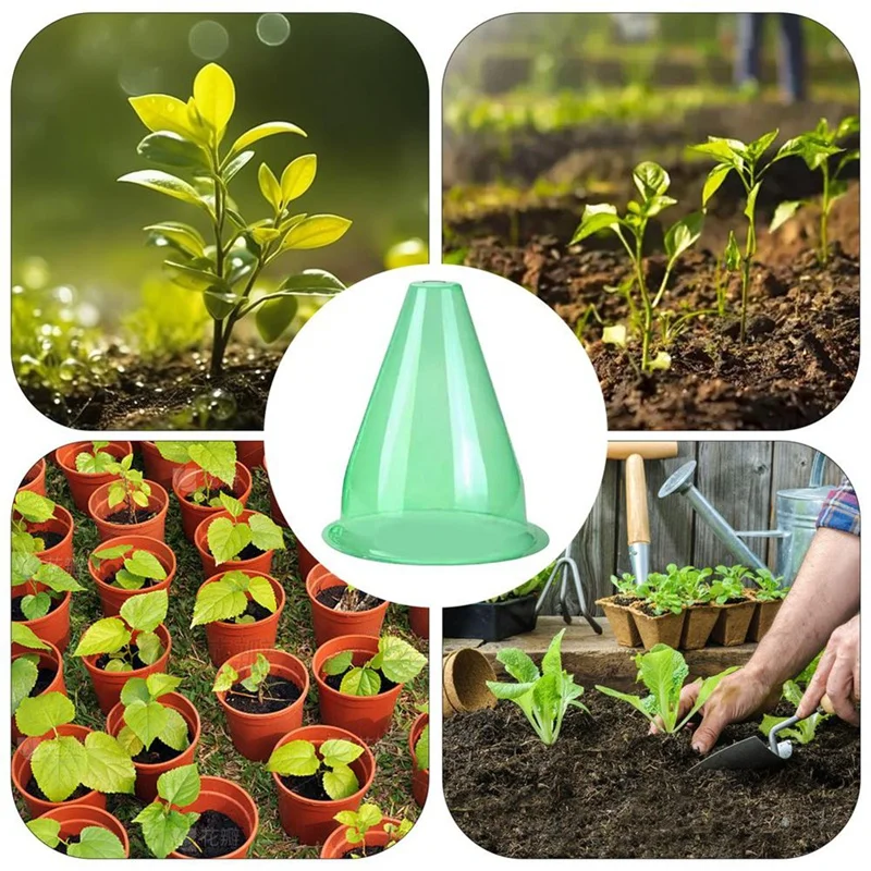Cloches de jardim para ótimo crescimento e proteção vegetal, Adequado para várias capas de plantas, Proteja as plantas, 12pcs por conjunto