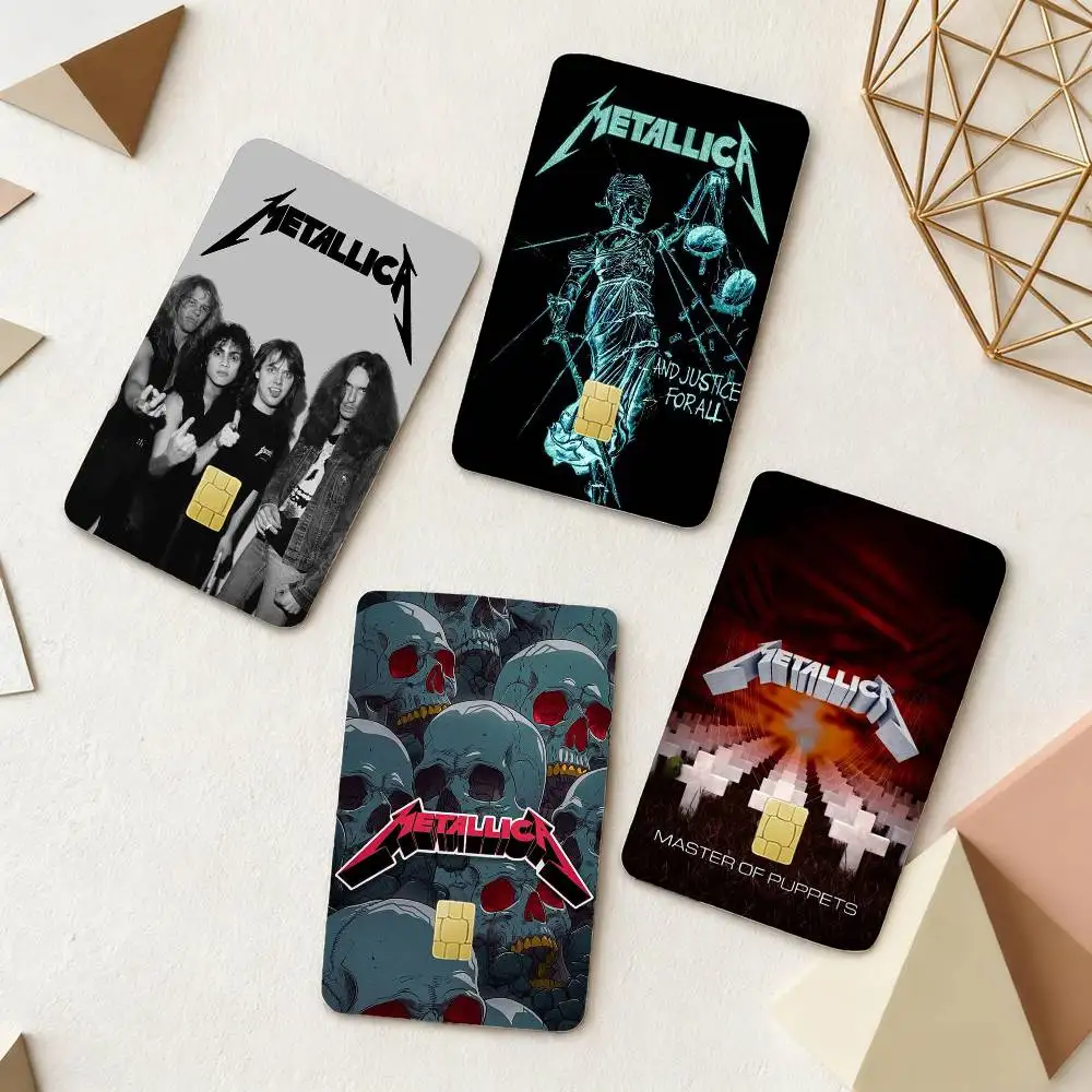 Classic Heavy Band M-Metallica 4pcs 1Set Laser Holographic Sticker Skin Cover for Credit Bank Debit Card