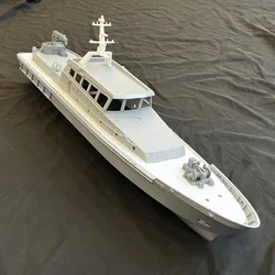 1/16 Sea Patrol Boat RC German Coast Guard Zdalnie sterowany zestaw modeli statków DIY Ręcznie robiony model statku Zabawka Prezent Navy Attack Boat