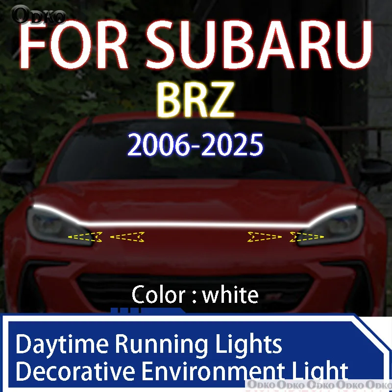 لسوبارو 	 بي آر زد 	 2006-2025 ترقية حديثا LED النهار تشغيل ضوء المسح بدء غطاء السيارة DRL دليل مصباح المحيطة الزخرفية 12 فولت #1