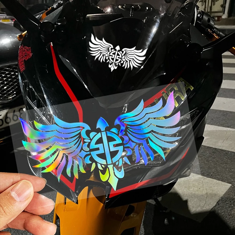 Motorcycle Logo Wings Reflective Sticker Windshield Head Body Helmet Decals For Kawasaki Ninja H2R ZX-6R Z900 Versys 650 er6n