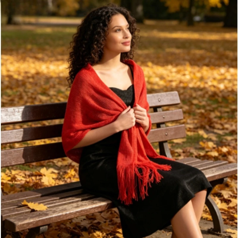 Plain Plate Style Bridal Shawl for Wedding Lightweight Soft Wrap Scarf for Evening Cocktail Party Luxury Formal Stole