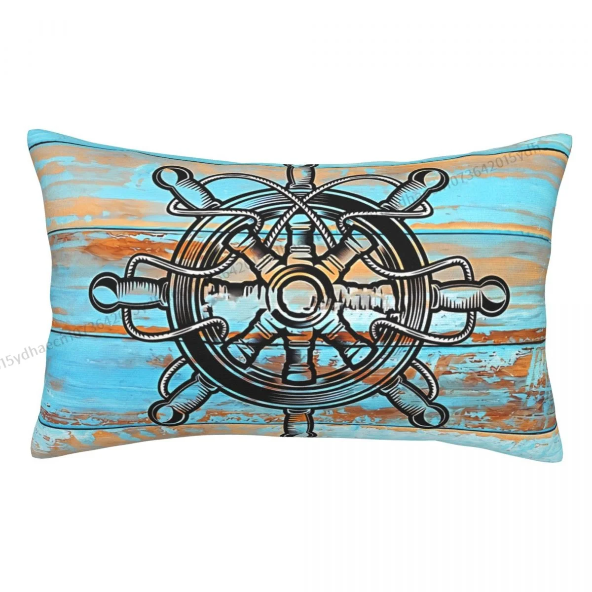 Nautical Sailing Captain Ships Wheel Hug Pillowcase Ocean Compass Backpack Cojines Garden Printed Car Pillow Covers Decorative