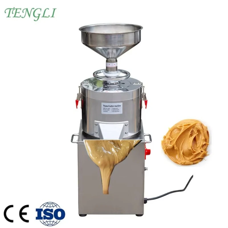 CE ISO  High Quality 20-30kg/h Nut Grinding Machine Peanut Butter Grinding Machine Peanut Grinder Nut Butter Making Machine