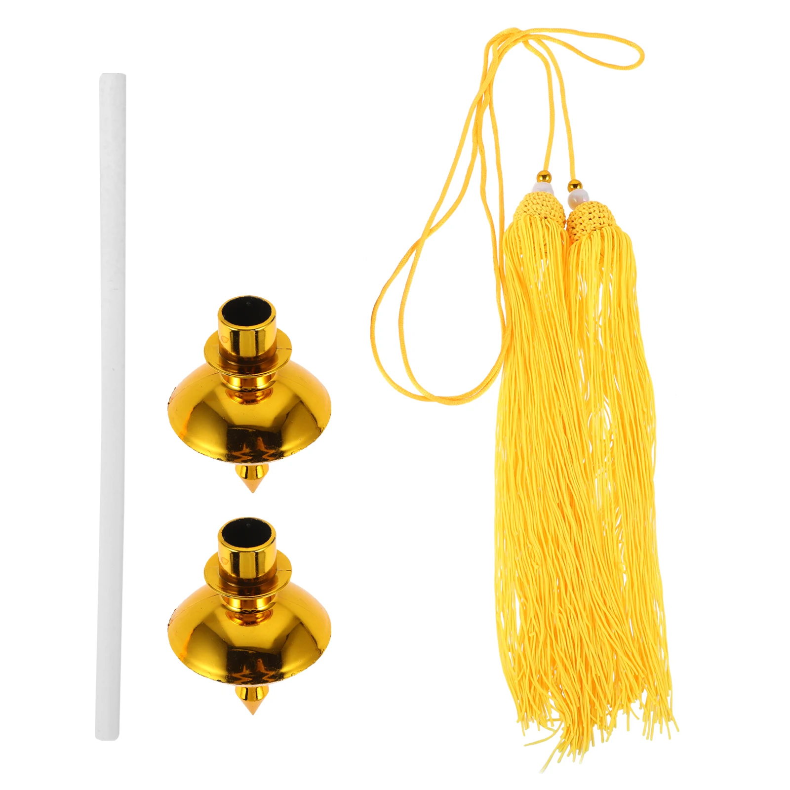 

Pennant Accessories Yellow Flag Tassel Banner Topper Decorative Polyester Fade Resistant Schools Companies Clubs Party