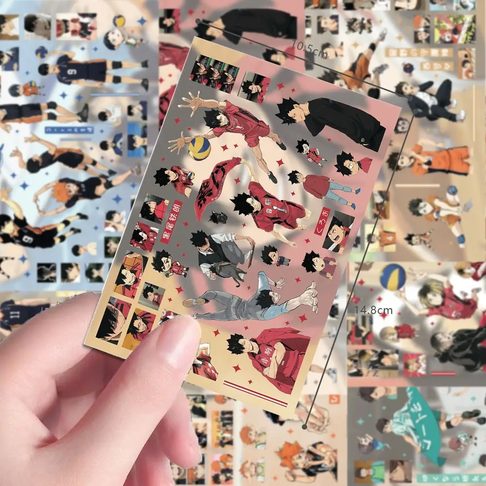8 Stück Haikyuu!! Cut Line Aufkleber, Trendige Ästhetische Ins-Style Minimalistische Journal-Materialien, Wasserfeste Deko-Sticker – Detail 4