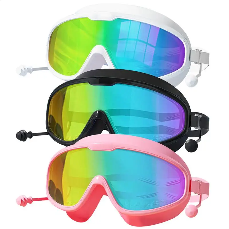 Goggles Swimming Adult Adjustable Swim Goggles With Wide View HD Swimming Goggles No Leaking Full Protection Pool Goggles