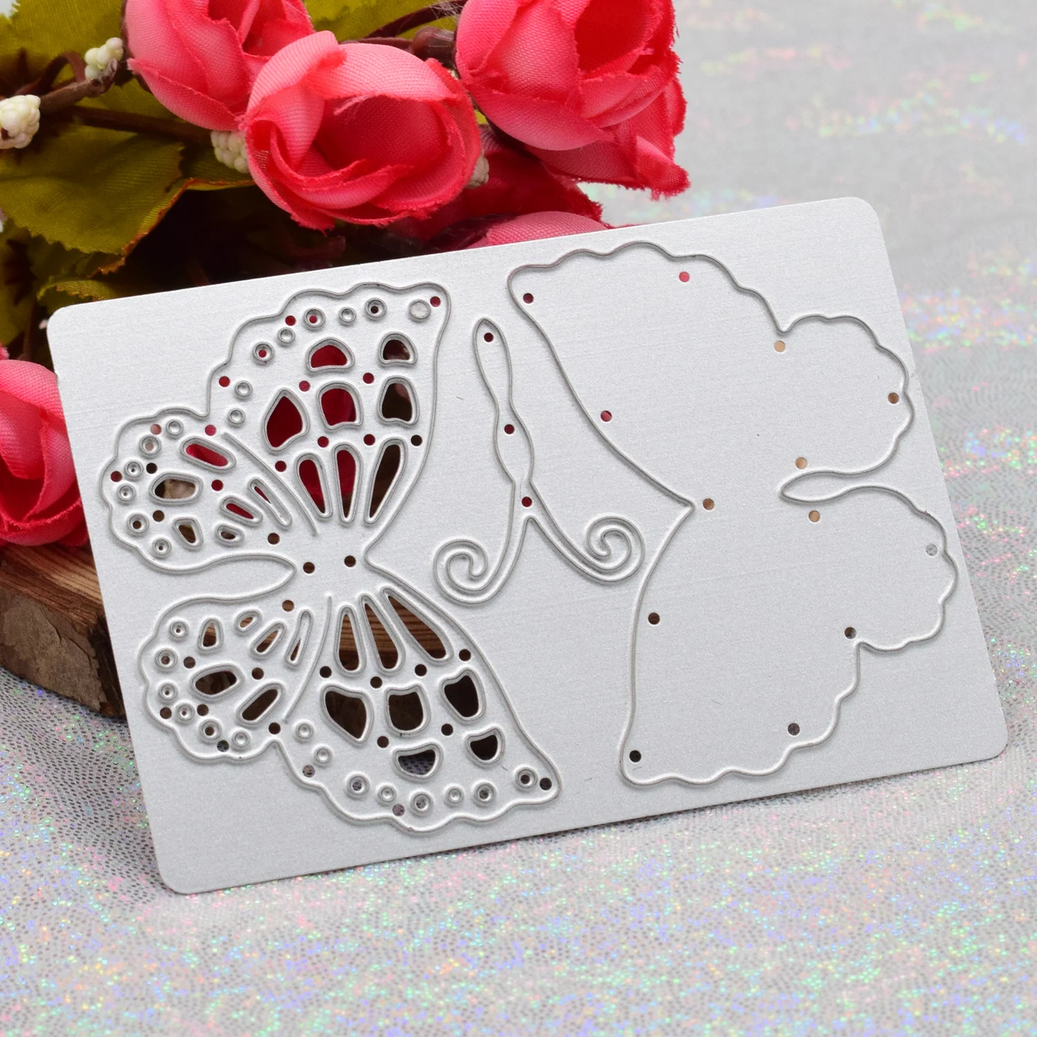 Double Layer Butterfly Metal Cutting Dies Animal Stencil for Gift Card Making Dies Scrapbooking