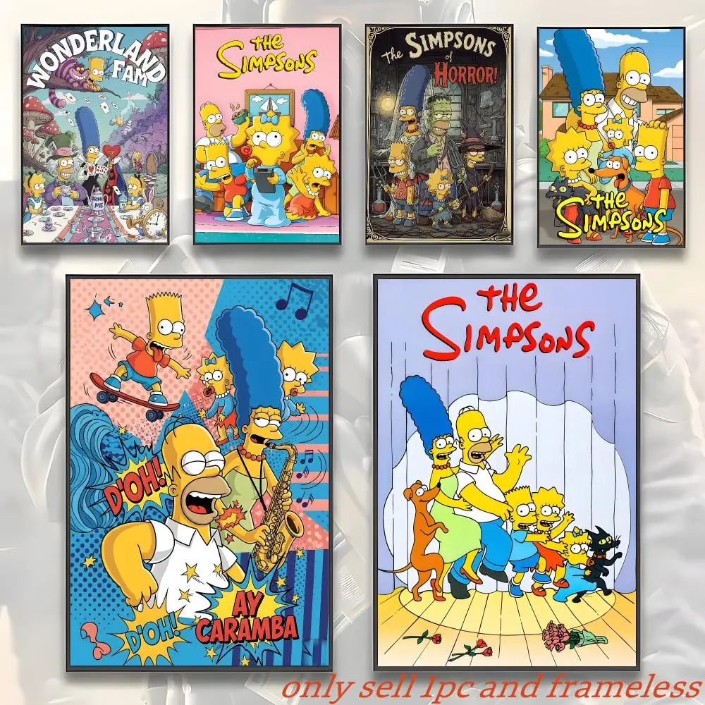 Anime Comic T-The Simpsons Poster HD Poster Wall Art interior Hallway Home Decoration Holiday Gifts