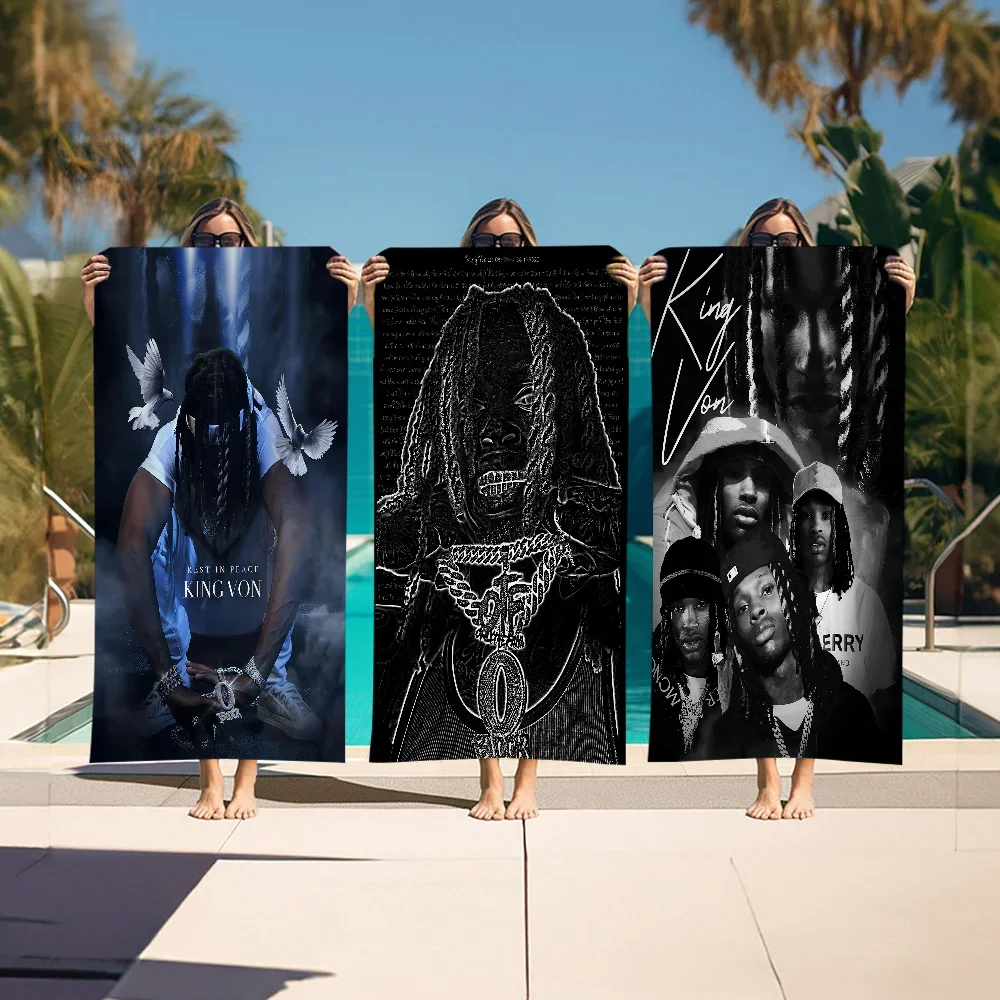 K-King Rapper Von Big Microfiber Beach Towels Quick Dry Towel Sand Beach Towels Pool Towel For Travel Swim Pool Yoga