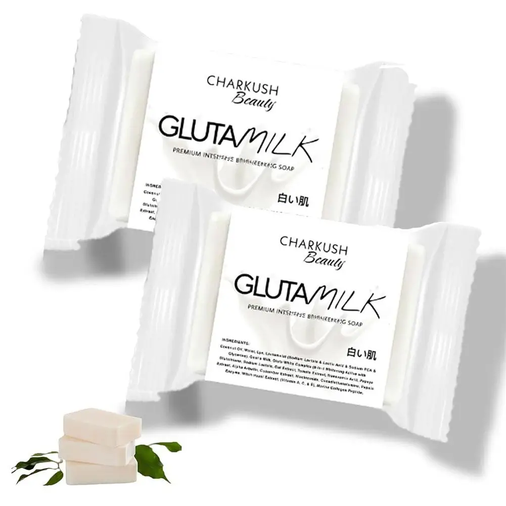 Gสบู่นมสบู่ Glutamilk Charkush Beauty Glutamilk Brightening Soap สําหรับสบู่ทําความสะอาดผิวเรียบเนียนนุ่ม B6d1