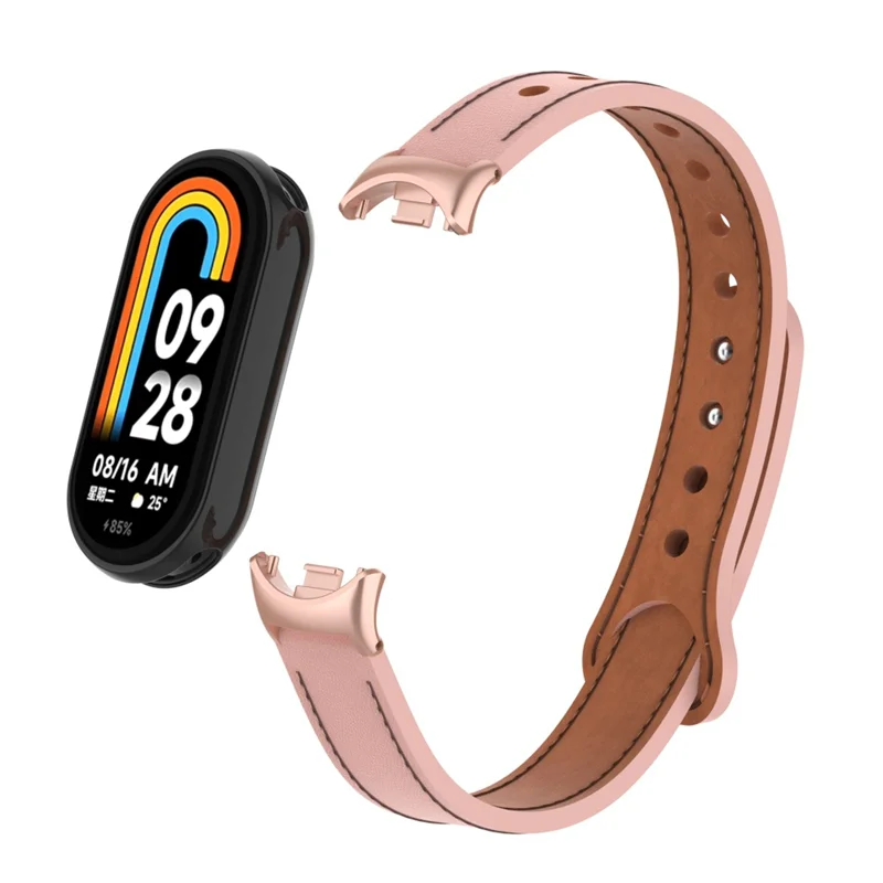 حزام من الجلد ل شاومي الفرقة 8 الأساور الرجال النساء سوار ل شاومي Miband 8 NFC ساعة ذكية اكسسوارات الموضة