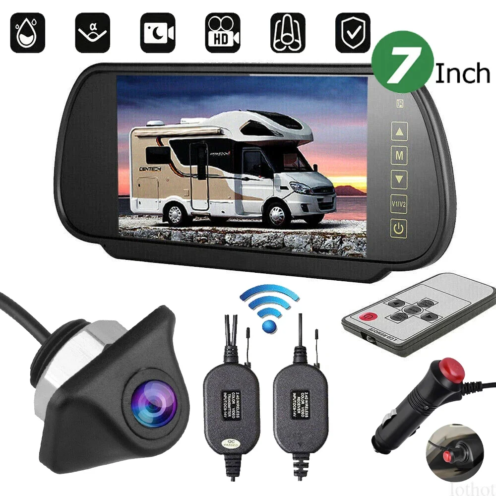 

Wireless Car Rearview Camera With Mirror Monitor For Vehicle Parking Mirror Camera Hd Reverse Camera With 7 Inch Screen