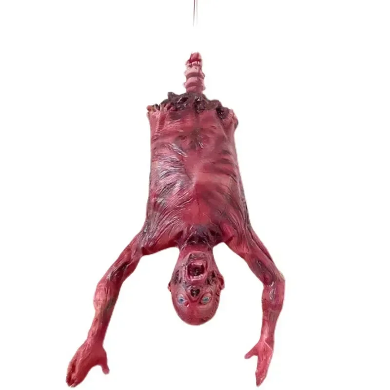 Halloween Hängende Leichen-Requisite, Künstlicher Totenleichnam aus Latex, Gruselige Dekoration für Spukhaus, Gartenparty, Horror-Requisiten ﻿ – Detail 4