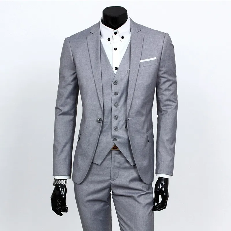 P-72-traje de novio para hombre, conjunto de tres piezas, chaleco, talla grande, estilo occidental, para invierno