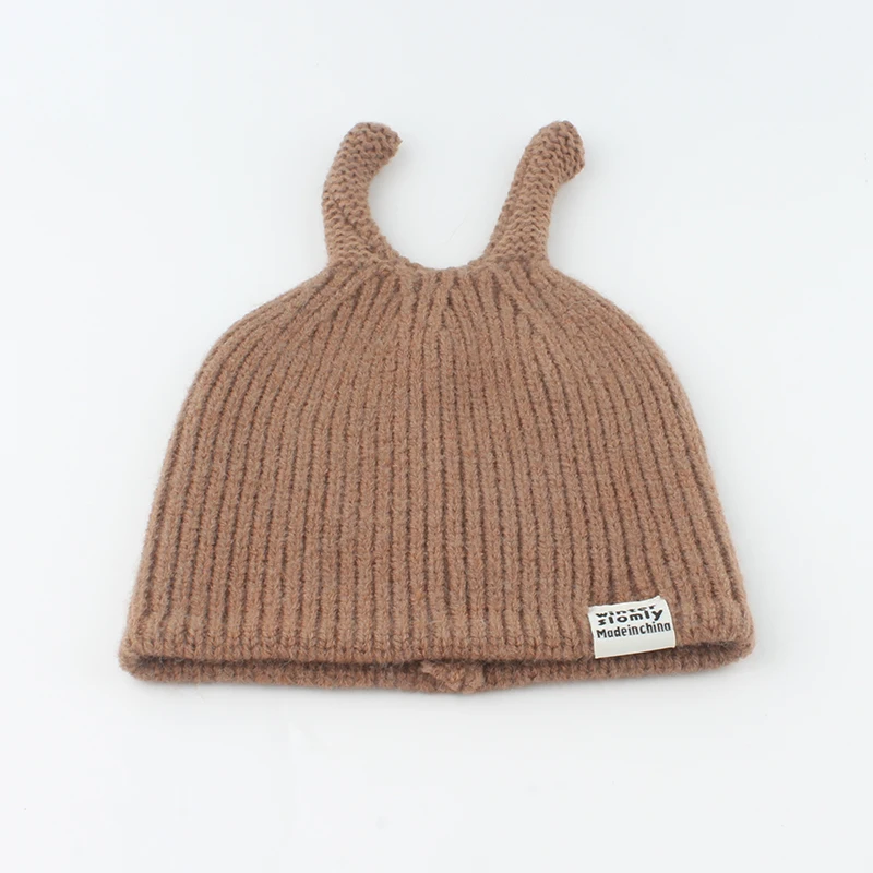 2024 Baby Cute Hats Winter Boys Girls Cartoon Long Ears Knitted Beanie Hat Soft Wool Cap Infant Warm Stuff Toddler Accessories