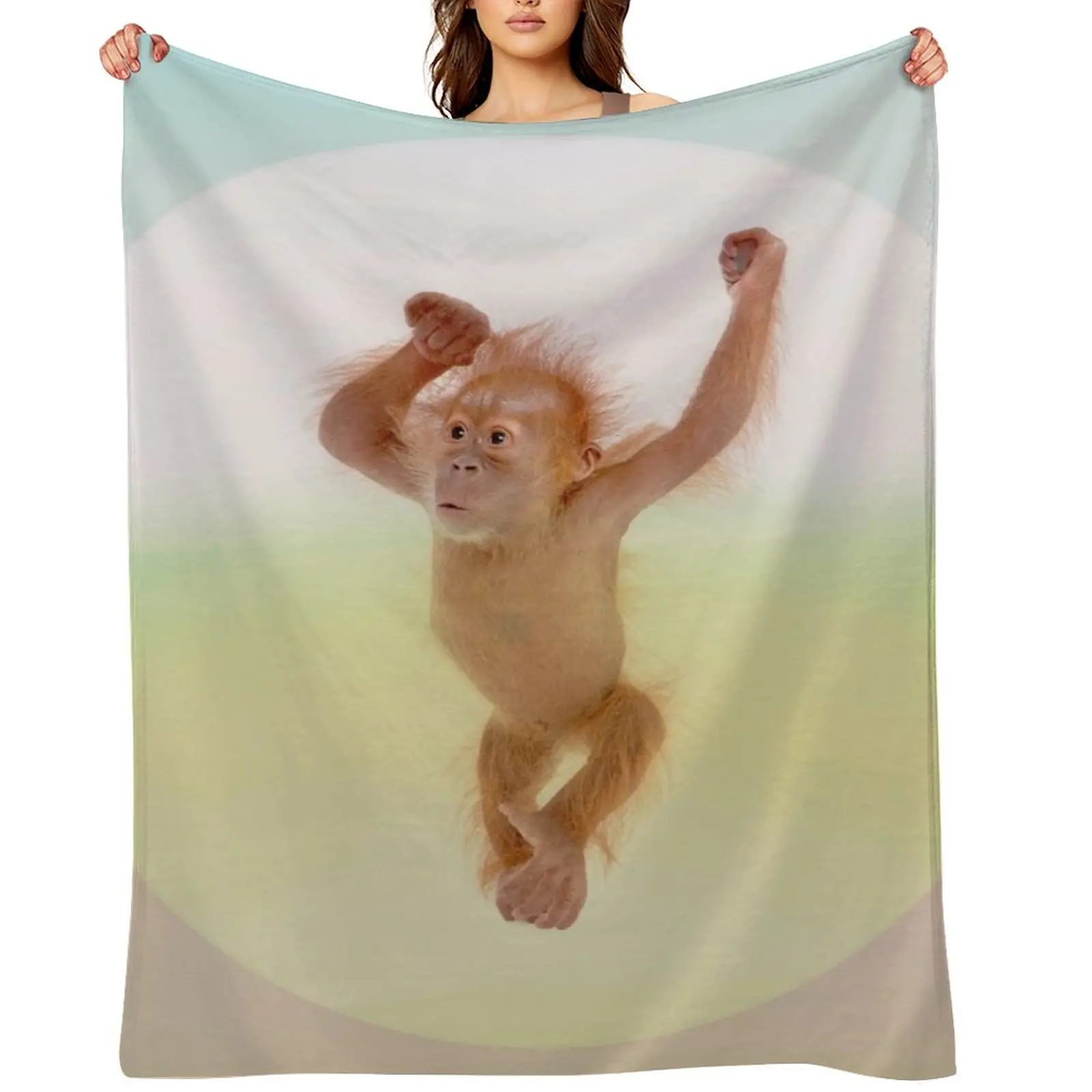 

Save Orangutan Throw Blanket Polar Soft Plaid christmas gifts manga Blankets