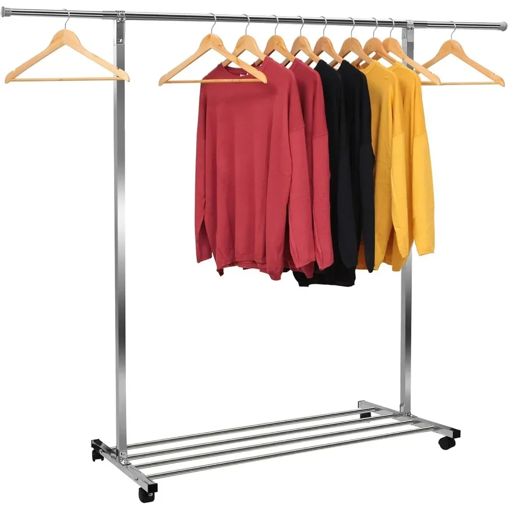 Large rolling stainless steel drying rack, extendable 47 