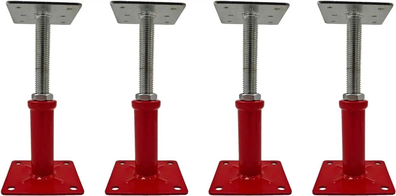 

Регулируемые напольные домкраты от 5 до 8,5 дюймов, оцинкованная опорная балка для выравнивания подвалов и ремонта полов в домах (комплект из 4 шт.)