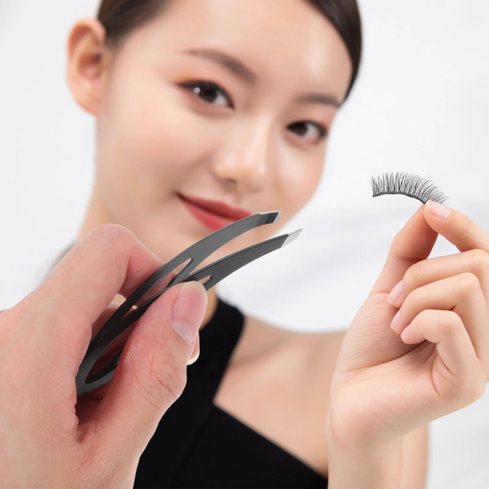 2개입 눈썹 제거 핀셋 스테인리스 슬랜트 팁 정밀 눈썹 정리 도구 눈썹 제거기 아이 메이크업 리무버