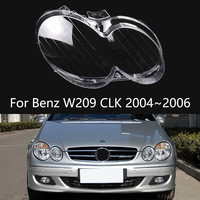 For Benz W209 CLK 2004 2005 2006 Headlights Cover Transparent Lamp Shade Headlamp Shell Plexiglass Replace Original Lampshade