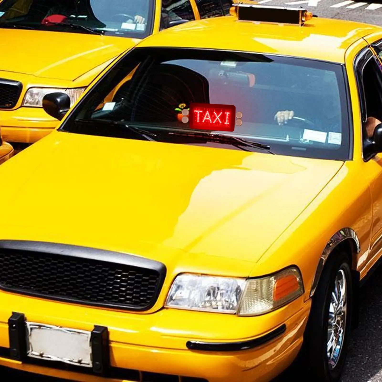 

Taxi Roof Light 12V Rideshare Sign High-Brightness Anti-Slip Panel Display Suction Cup Indicator For Windshield Dashboard Garage