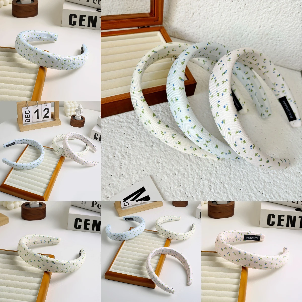 

Wide Hair Hoop Floral Pattern Soft Sponge Breathable Design for Women Girls Spring Summer Sweet Style Hair Accessories Headband