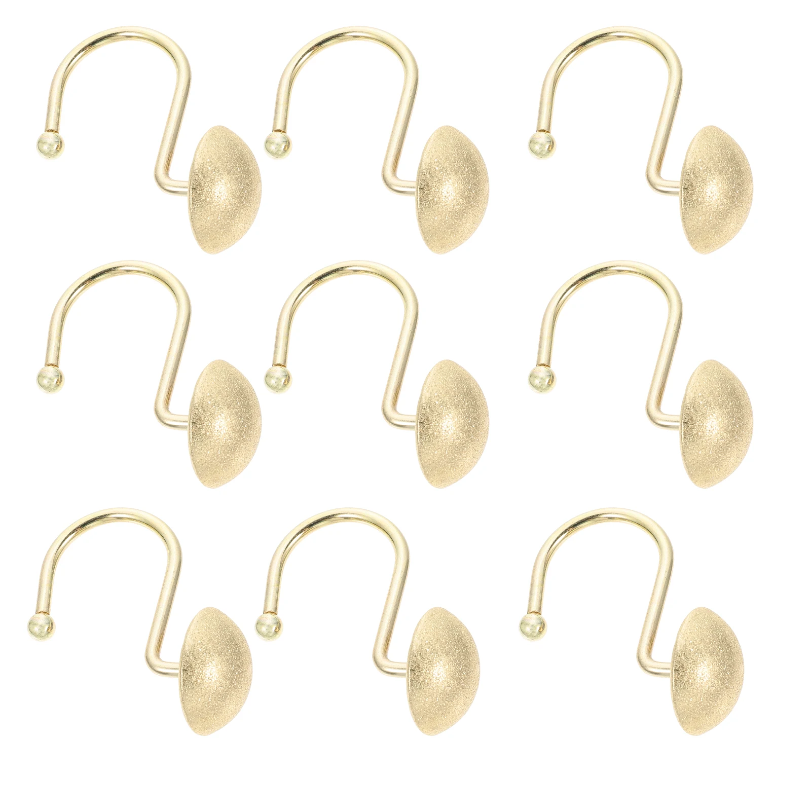 

Yellow Retro Metal Iron Shower Curtain Hooks Bathroom Curtains Rods Hanger Easy Install Remove Semicircle Rings