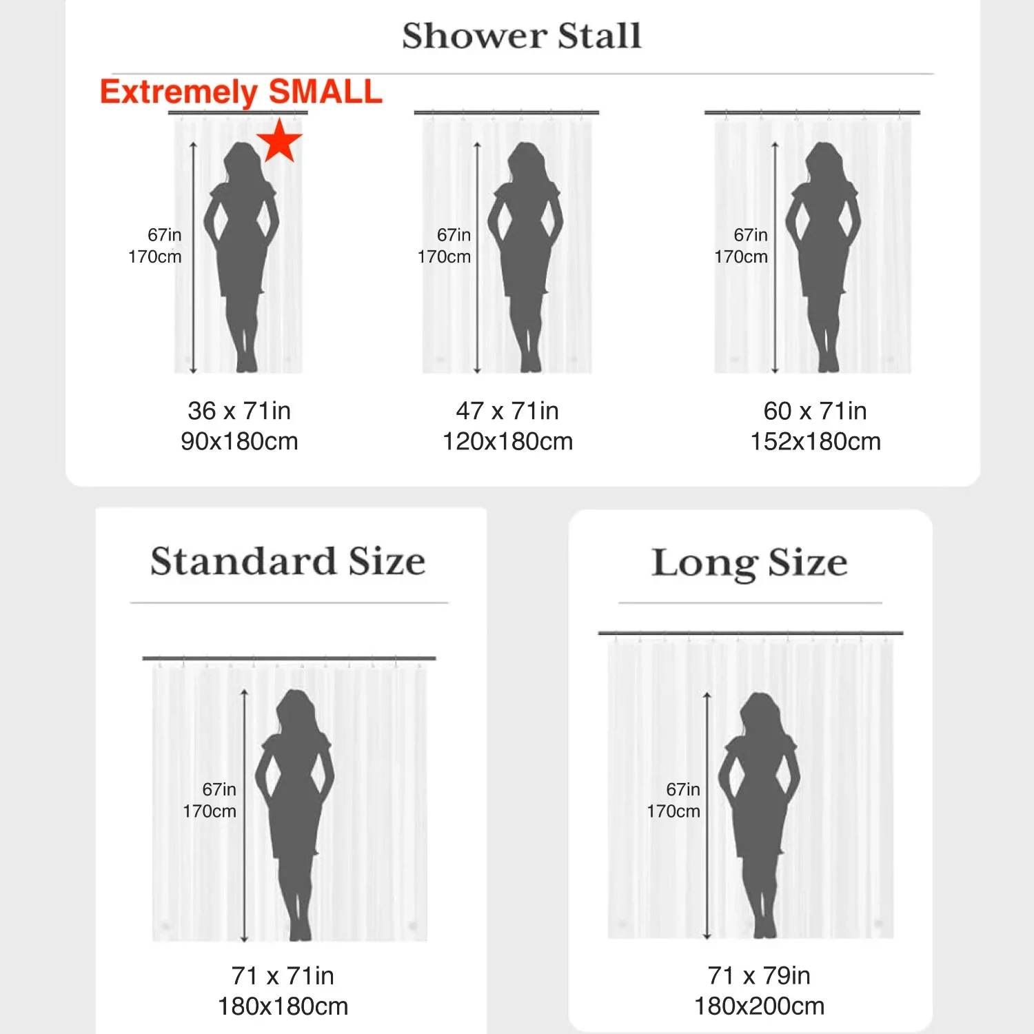 3D Crystal Clear Shower Curtain Liner Heavy-Duty Plastic Waterproof Bathroom Curtain for Bathtubs Mold Resistant Bath Curtain
