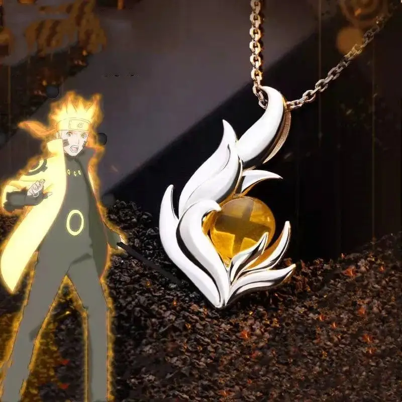 ナルトアニメゲーム周辺機器ネックレスペンダントジュエリーうちはサスケ漫画高価値アクセサリー夏の多用途ギフト