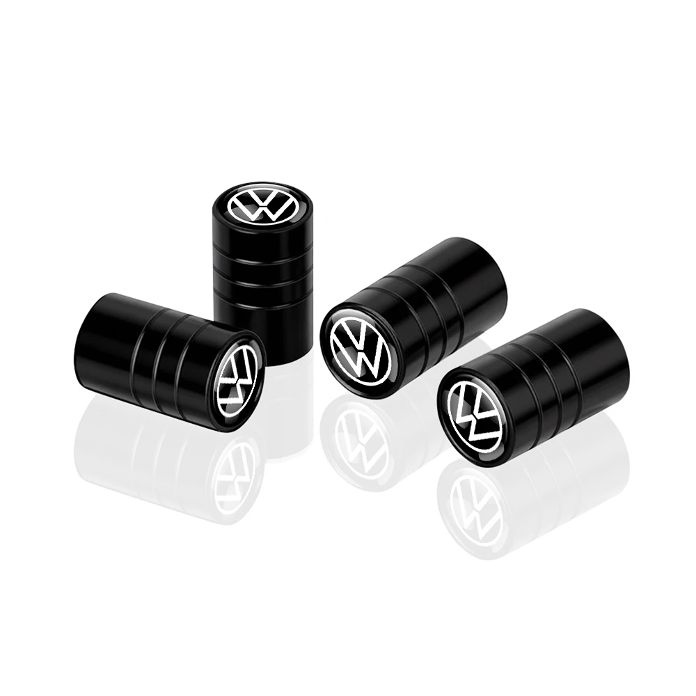 4 Stück Auto-Emblem-Reifenventilkappen Autozubehör für Volkswagen Golf Polo Passat B8 T4 T5 Tcross Touareg Scirocco Passat B5.5 GTI.