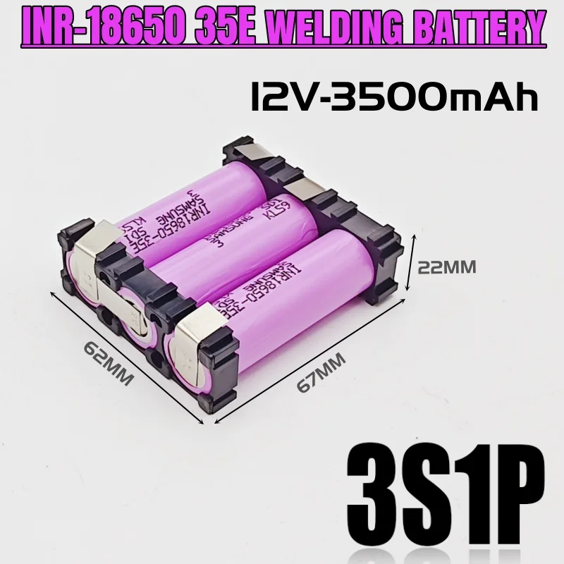 AIMJIN 35E 20A 18650 3500mAh 2S 3S 4S 5S 6S/1P 7.4V 12.6V 14.8V 18V 25.2V لحزمة بطارية لحام البراغي #3