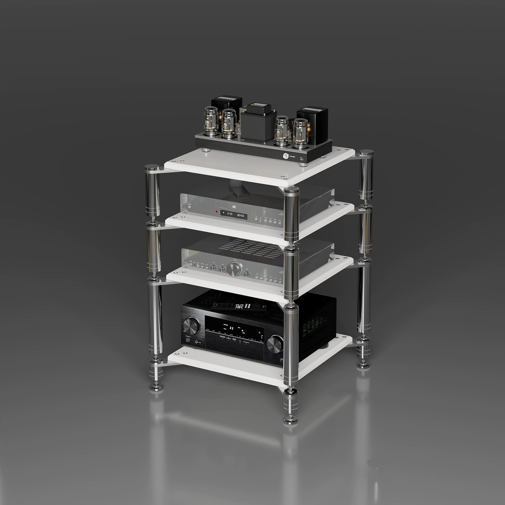 Split shock-absorbing audio placement rack hifi amplifier cabinet bracket rack cabinet