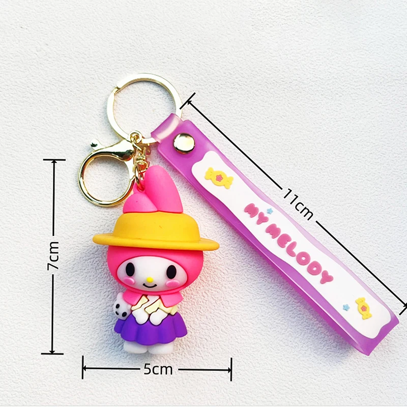 Cartoon Sanrio Doll Keychain Cute KT Cat Couple Bag Car Keychain Pendant Doll Machine