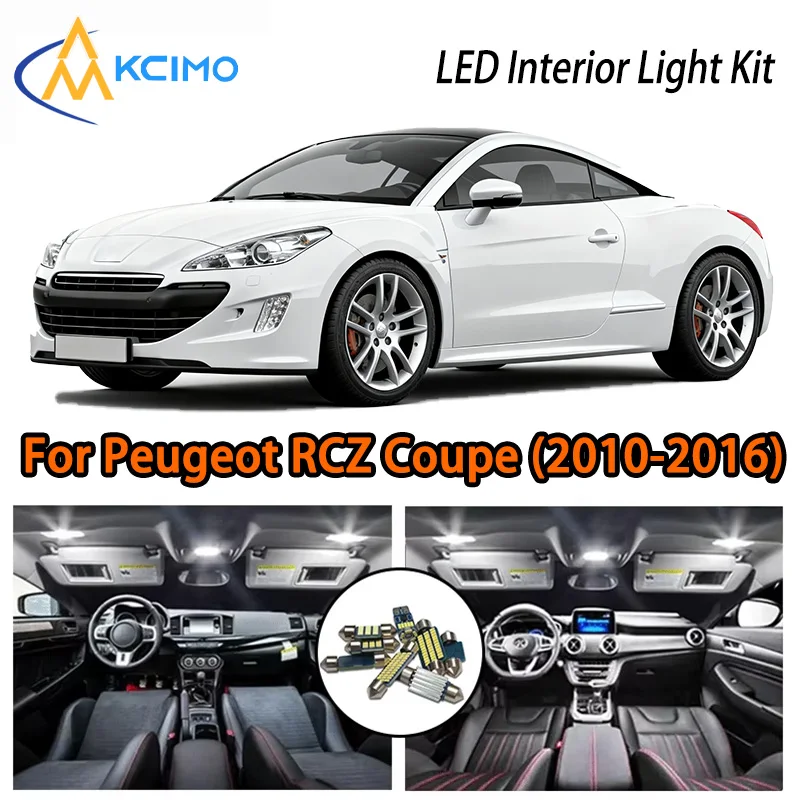 

KCIMO For Peugeot RCZ Coupe 2010-2016 Interior Car LED Lights, Easy To Install, 2 Options, Solid Quality, Bright