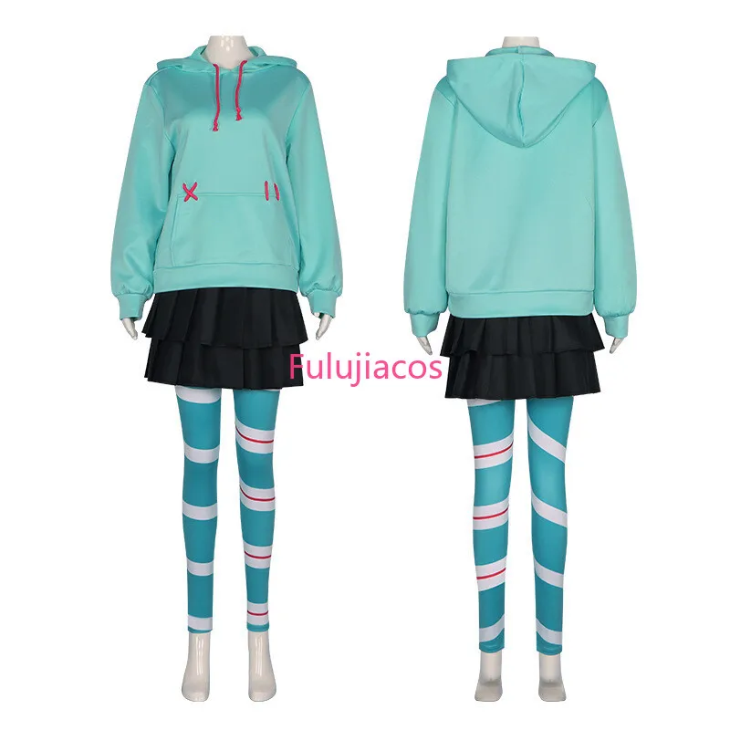 

Fulujiacos Vanellope Von Schweetz Cosplay Adult Girls Costume
