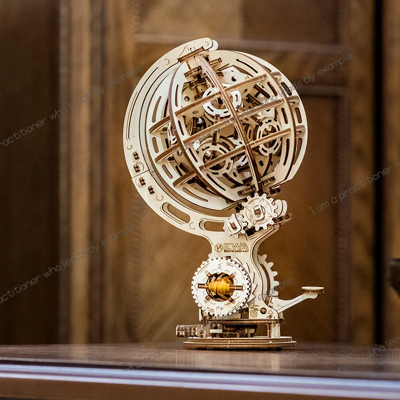 

Модель-головоломка EWA Power Globe, 3d трехмерная деревянная подвижная сборка, ручная работа, игрушка для взрослых, сделай сам, подарок