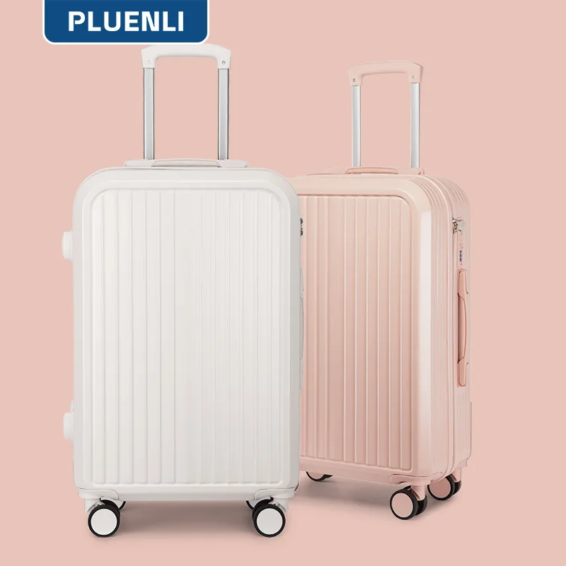 pluenli-luggage-women's-small-boarding-case-student-trolley-case-new-password-travel-box